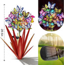 Homight Solar Metal Agave Butterfly Flower Stick Garden Sculpture - Outdoor Christmas Lights, Swaying Solar Lights Gift (2 PCS RED) by GreenHaven Gardens