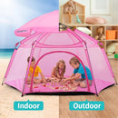 Alvantor Pop Up Playpen- 7'x7'x44”Baby Playpens Large Kids Play Tent Portable and Foldable Playpen Indoor/Outdoor Play Yard with Protective Mesh, UV SPF 50+ Sunshade, and Soft Foam Floor, Pink by TinyTreasures Baby Boutique