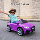 Electric Car for Kids, Licensed Audi 6V Kids Ride on Car Toy for Toddlers with Remote - Purple by TinyTreasures Baby Boutique