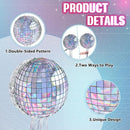 WERNNSAI Disco Ball Piñata - Disco Party Decoration for Adult Birthday Party Supplies Hanging Disco Piñata with Bat Blindfold Mirror Roller Skating Pull String, 12.2” x 12.2” by TinyTreasures Baby Boutique
