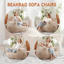 Giant Bean Bag Chairs for Adults with Filling Plush Fluffy Bean Bag Chairs for Teens with Armrests Comfy BeanBag Lazy Couch Sofa Chair for Bedroom Living Room Reading by CozyNest Decor