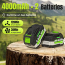 Leaf Blower Cordless, 2 x 4.0Ah with Battery and Charger, 5 Speed & Turbo Mode 650CFM 180MPH Blowers for Lawn Care, Lightweight Electric Leaf Blowers for Lawn and Yard Care, Blowing Leaves Snow by GreenHaven Gardens