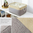TheWarmHome Storage Bins Baskets for Organizing - Extra Jumbo 3 Pack 20.5Lx15.7Wx13.8H Sturdy Fabric Storage Basket for Shelves, Decorative Foldable Closet Nursery Toy (Gold&Grey) by TinyTreasures Baby Boutique