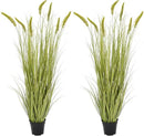 Green Onions Fake Plants,Artificial Plants Indoor, Fake Grass Decor Green Plant Fake Outdoor Flowers Fake Succulents,Artificial Tall Grass Plants with Pots House Decorative(47" 2 Pack) by CozyNest Decor