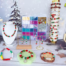 3140PCS Christmas Bracelet Making Kit, Christmas Beads Charms for Bracelets Jewelry Making Red Green Xmas Clay Acrylic Crystal Star Round Beads Letter Spacer Beads for Necklace Making DIY Crafts by TinyTreasures Baby Boutique
