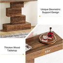 Tribesigns 42.5" Farmhouse Console Table, Narrow Wood Sofa Table Behind Couch with Geometric Base, Industrial Entryway Accent Table for Living Room, Hallway, Entrance (Rustic Brown) by CozyNest Decor