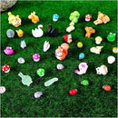 100 Pcs Mini Resin Animals Figures, Forest Tiny Plastic Animals Figurines to Hide Miniature Fairy Garden Decorations Accessories by GreenHaven Gardens