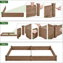 Yaheetech 8×4ft Wooden Horticulture Raised Garden Bed Divisible Elevated Planting Planter Box for Flowers/Vegetables/Herbs in Backyard/Patio Outdoor, 93 x 48 x 10in, Dark Brown by GreenHaven Gardens