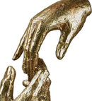 Touch of Class Loving Hands Table Sculpture - Gold - Made of Resin - Contemporary Art Statue - Sign of Love Decor - Modern Hand Statues and Sculptures for Home Desk, Living Room - 11.5 Inches High by CozyNest Decor