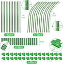 Garden Hoops Grow Tunnel for Raised Beds, 6 Sets 25.6" x 31.5" Rust-Proof Steel Greenhouse Hoops, Plant Support Garden Stakes Frame for Garden Fabric, Row Cover, Garden Netting by GreenHaven Gardens
