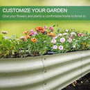 Gardmax Galvanized Raised Garden Bed, Lightweight Planter Boxes Outdoor with Easy Assembly, Large Garden Bed for Vegetables, Fruits, Flower Milk White by CozyNest Decor