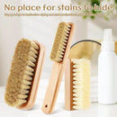 3 Pcs Wood Laundry Stain Brush Stain Remover Brushes with Boar Bristle Small Stain Brush for Clothes for Scrubbing Stains from Furniture Fabric Leather(3 Pcs F) by CozyNest Decor