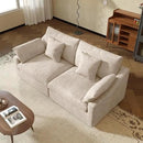 JACH Sectional Couches for Living Room, Cloud Sectional Couch with Deep Seat, Down Filled Modular Sofa, Covers Removeable & Washable, Love Seat Sofas Furniture for Living Room, Khaki by CozyNest Decor