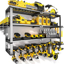 YYR Large Power Tool Organizer Wall Mount, Heavy Duty Metal Cordless Drill Storage Rack with Battery Charging Station Shelf, Utility Racks for Garage Organization, 4 Layer 10 Drills Holder Extra Tall by GreenHaven Gardens