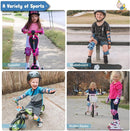 Soft-Style Kids Knee and Elbow Pads with Bike Gloves, Flexible Impact-Resistant Gear for Ages 2-11, Designed for Balance Bikes, Roller-Skating, and Skateboarding by TinyTreasures Baby Boutique