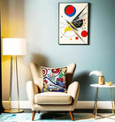 Kandinsky Decorative Pillow Cover Coastal Hand Embroidered Abstract Toss Pillows Farmhouse Chair Cushion Contemporary Pillowsham Mid-Century Chair Cushions Wool Size 18x18 by CozyNest Decor