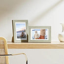 Vittanly 4x6 Picture Frames Set of 9, Shatter Resistant Plexiglass, Display 3.5x5 Pictures with Mat or 4x6 without Mat, Photo Frames for Wall or Tabletop, Engineered Wood, Driftwood by CozyNest Decor