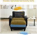 URRED Modular Sectional Sofa Comfy Cloud Couch, Modern Chenille Sofa Sleeper Deep Seat Couches with Ottoman/Pillows for Living Room (Black, 53''- Ottoman) by CozyNest Decor