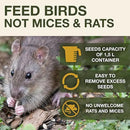 SWISSINNO No Mess Bird Feeder Davos Smart Birds - No Spill Bird Feeder for Outdoor - Mice & Rat Proof - Robust & Reliable for Hanging - Dual Food Chambers - Made in EU - Green by CozyNest Decor