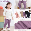 U·nikaka Toddler Baby Girls Pants Ribbed Infant Pants Leggings Toddler Baby Girl Bottoms Leggings 2 Packs by TinyTreasures Baby Boutique
