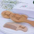 Personalized Wooden Baby Brush Set Girl | Wooden Baby Brush and Comb Set| Personalized Baby Gift | Personalized Baby Gift Girls | Floral Initial New Born Baby Gift by TinyTreasures Baby Boutique