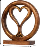 Decozen Gifts for Mom - Wooden Heart Sculpture - Mother's Day Birthday Gifts, Home, Office, Living Room, Shelf, Fireplace, Farmhouse, Tabletop, Boho and Mantle Decor - Mothers Day Decorations by CozyNest Decor