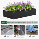 Raised Garden Bed 47.24 * 24.4 * 9.65 in,HDPE Vegetable Planter Bed Outdoor,Elevated Horticulture Planter Bed,Waterproof,Rot-Resistant and Non-Cracking Above Ground Garden Bed(Black) by GreenHaven Gardens