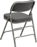 Flash Furniture Hercules Series Metal Folding Chairs with Cushioned Seats, Fabric Upholstered Event Chairs, Set of 2, Gray by GreenHaven Gardens