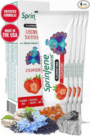 SprinJene Natural Kids Toothpaste, Strawberry | Natural Children’s Toothpaste | Fluoride Free Toothpaste for Toddlers | 4 Pack by TinyTreasures Baby Boutique