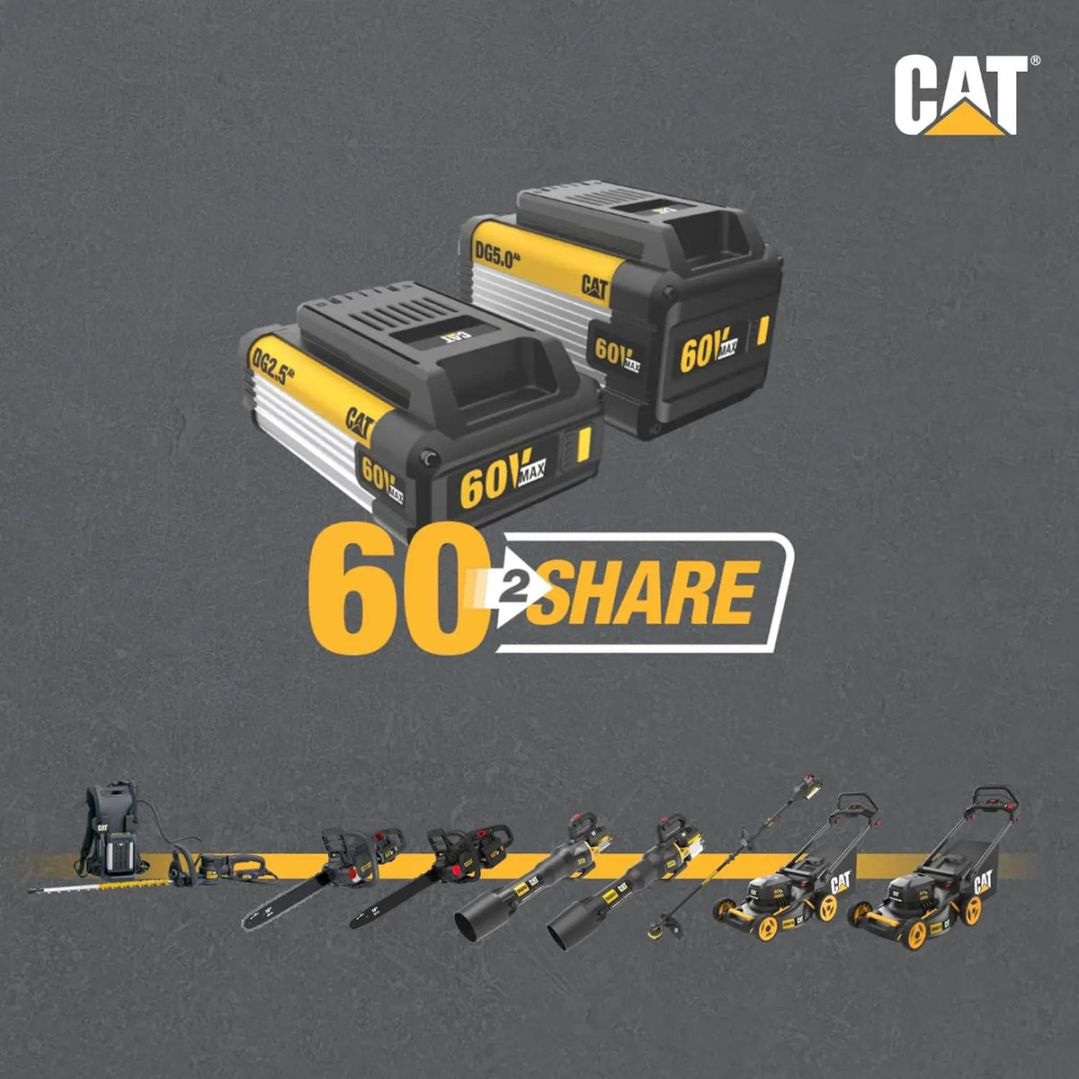 Cat DG610 60V 15” Brushless String Trimmer Cordless with Dual Line Bump Feed Head, Edger with Quick Line Load, Weed Trimmer with ECO Mode for Extended Runtime – Battery & Charger Included, photo 6 of 6