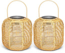 HPC Decor 2 PK Solar Lanterns-Outdoor Solar Lanterns Waterproof, Rattan Solar Lights, Hanging Solar Lanterns Outdoor,Solar Lamp Lights,Decoration Lights for Garden,Patio,Porch,Trees,Pathway,Outside. by GreenHaven Gardens