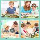Floor Puzzles for Kids Ages 3-8, 70 Piece Dinosaur Jigsaw Puzzle for Kids Ages 3+ Year Old Large Round Toddler Puzzles Preschool Learning Educational Toys Gift for Boys Girls (Tyrannosaurus) by TinyTreasures Baby Boutique