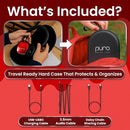 Puro Sound Labs PuroQuiet Plus Kids Noise Cancelling Headphones, Bluetooth Kids On Ear Headphones with Mic, Lightweight On-Ear Design, Studio-Grade Sound (Red) by TinyTreasures Baby Boutique