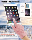 Geyoga 2 Pairs Women's Winter Touch Screen Gloves Soft Warm Fleece Lined Knit Elastic Cuff Winter Texting Gloves by TinyTreasures Baby Boutique