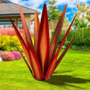Large Tequila Rustic Sculpture, Rustic Metal Agave Plants for Outdoor Patio Yard, Home Decor Hand Painted Garden Yard Statue, Lawn Ornaments Yard Stakes (Red - L) by GreenHaven Gardens