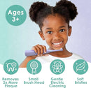 Brusheez Kids’ Electric Toothbrush Set - Safe & Effective for Ages 3+ - Parent Tested & Approved with Gentle Bristles, 2 Brush Heads, Rinse Cup, 2-Minute Timer, & Storage Base (Luna The Llama) by TinyTreasures Baby Boutique
