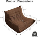 Bean Bag Chair, Oversized Bean Bag Chair for Living Room, Fireside Chair for Adults with Memory Foam Filled, Big Accent Sofa Lounge Floor Sofa for Gaming, Reading, Relax, No Assembly Required(Coffee) by CozyNest Decor