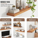 Floating Shelves for Wall, USA-Sourced Cherry Wood 24 Inch Wall Shelves Set of 2, Natural Wooden Wall Mounted Picture Ledge Shelf, Nursery Book Storage Shelf Kids Bookshelf, Display Shelf for Bathroom by CozyNest Decor