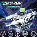 SMIESSKIDDO Hydraulic Robotic Arm - 106 Pcs Dual-Mode STEM Toy for Kids 8-12, Build & Launch Flying Disc | No Batteries, Safe Engineering Science Kit, Model Kits Gift for Boys & Girls 9 10 11 by TinyTreasures Baby Boutique