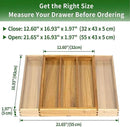 VaeFae Acacia Kitchen Silverware Organizer, Cutlery Drawer Organizer with 5 Compartments, Wooden Utensil Holder for Flatware and Cooking Tools by CozyNest Decor