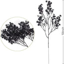 Sggvecsy 15 Pcs Babys Breath Artificial Flowers Gypsophila Bouquets Bulk Real Touch Fake Silk Flowers for Home Halloween Wedding DIY Floral Arrangement Table Centerpiece Festival Decoration (Black) by CozyNest Decor