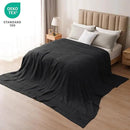 PHF 100% Cotton Waffle Weave Blanket Oversized King for Bed 120"x120"- Giant Big Lightweight Blanket 10'x10' for Bed Sofa - Aesthetic Extra Large Washed Cotton Soft Blanket - Black by CozyNest Decor