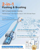 RANVOO [Vibrating & Flossing 2-in-1 AirJet Bubble Sonic Electric Toothbrush, 100% Plaque Removal, Whiter for Adult Protect Gum Orthodontic Teeth Clean Rechargeable Gift with 2 Soft Brush Heads White by CozyNest Decor