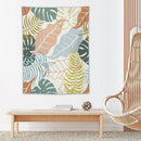 ICMOLYYENLO Boho Green Leaves Tapestry, Mid Century Abstract Tropical Palm Leaves Modern Minimalist Geometric Wall Hanging, Neutral Home Decor Art for Living Room Bedroom Dorm 30x40 Inch by CozyNest Decor