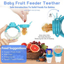 WAJIAYON Baby Fruit Feeder Pacifier - 12 Pack | 2 Infant Food Feeder Pacifier & 1 Babies Food Dispensing Spoon | Fruit Teethers for Babies | Silicone Teether Feeder Baby,Infant Teething Feeders (Blue) by TinyTreasures Baby Boutique