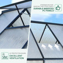 Greenhouse 6x11 FT Aluminum-Framed Heavy Duty Polycarbonate with Quick Setup Structure and Roof Vent Large Enhanced Outdoors Green House Kit by GreenHaven Gardens