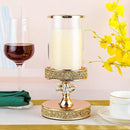 Candle Holder, Pillar Candle Holders, Crystal Candlesticks Holder for Wedding, Parties, Events, Chirstmas,Home Decor, Table Centerpieces CH028D (S) by CozyNest Decor
