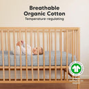 KeaBabies 2-Pack Organic Crib Sheets for Boys, Girls - 52x28 Fitted Crib Mattress Sheet Neutral, Breathable Jersey Cotton Cover for Baby Bed, Toddler Mattress, Soft & Cute Prints (Cloud) by TinyTreasures Baby Boutique