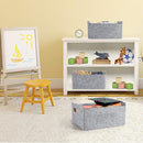 Welaxy Storage Baskets Collapsible Felt Storage bin Foldable Shelf Drawers Organizers Bins organizie Box with Handles for Kids Toys pet Toy Books Clothes Makeup Junk organise (Gray x 3) by TinyTreasures Baby Boutique