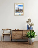HesenDot Natural OAK Wood Framed London Wall Art,12x16in Cityscape Wall Print Posters,Classic Urban Landmark Wall Decor for Living Room,Bedroom,Office Set of 1 by CozyNest Decor